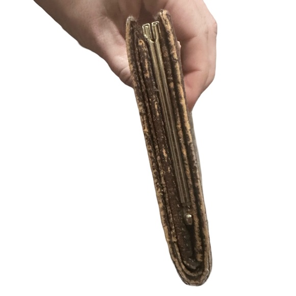 Burberry Vintage Kisslock Nova Check Beige Canvas Leather Wallet - Picture 6 of 10